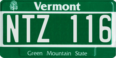 VT license plate NTZ116