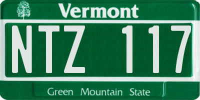 VT license plate NTZ117