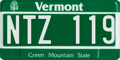 VT license plate NTZ119