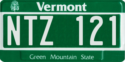VT license plate NTZ121