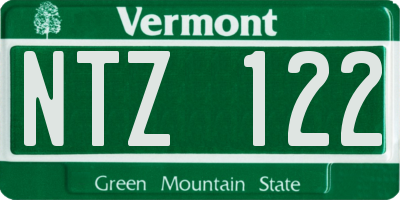 VT license plate NTZ122