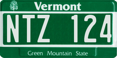 VT license plate NTZ124