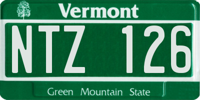 VT license plate NTZ126