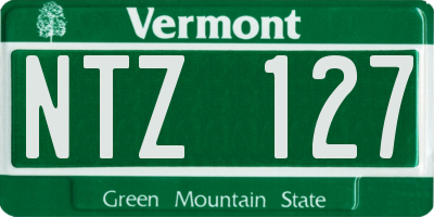 VT license plate NTZ127