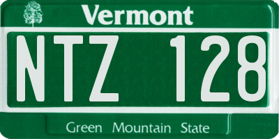 VT license plate NTZ128