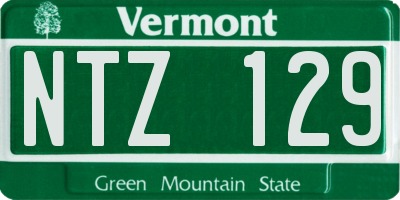 VT license plate NTZ129