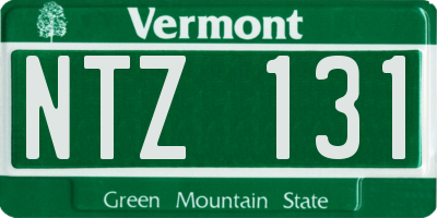 VT license plate NTZ131