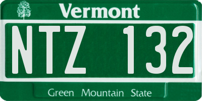 VT license plate NTZ132