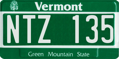 VT license plate NTZ135