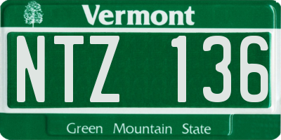 VT license plate NTZ136