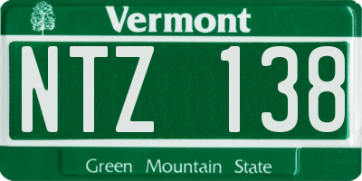VT license plate NTZ138