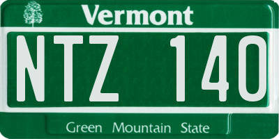 VT license plate NTZ140