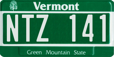 VT license plate NTZ141