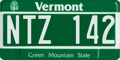 VT license plate NTZ142