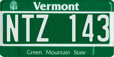 VT license plate NTZ143