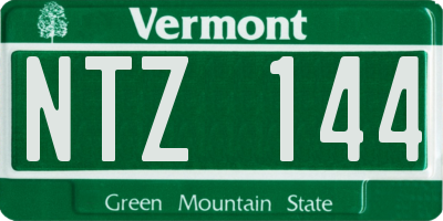 VT license plate NTZ144