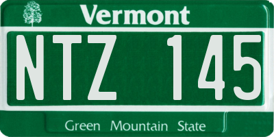 VT license plate NTZ145
