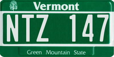 VT license plate NTZ147