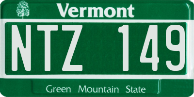 VT license plate NTZ149
