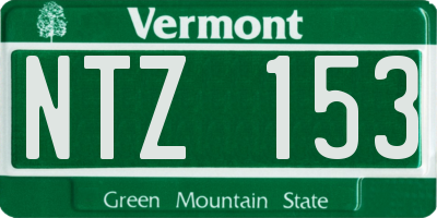 VT license plate NTZ153