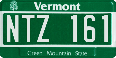 VT license plate NTZ161