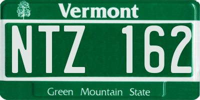 VT license plate NTZ162
