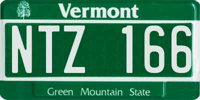 VT license plate NTZ166