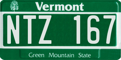 VT license plate NTZ167
