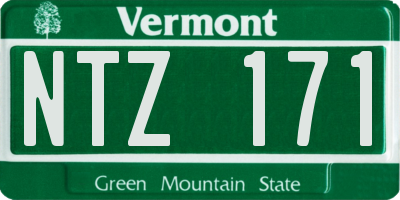 VT license plate NTZ171