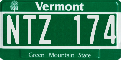 VT license plate NTZ174