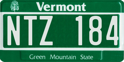 VT license plate NTZ184