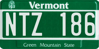 VT license plate NTZ186