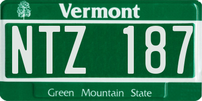VT license plate NTZ187