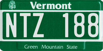 VT license plate NTZ188