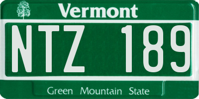 VT license plate NTZ189