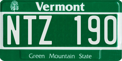 VT license plate NTZ190