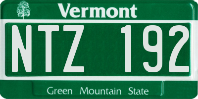 VT license plate NTZ192