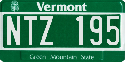 VT license plate NTZ195