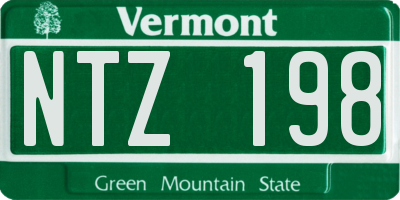 VT license plate NTZ198
