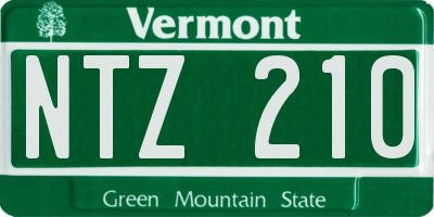 VT license plate NTZ210