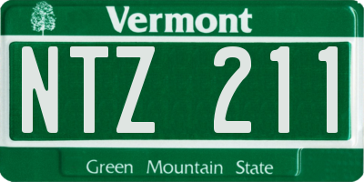 VT license plate NTZ211