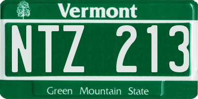 VT license plate NTZ213