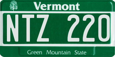 VT license plate NTZ220