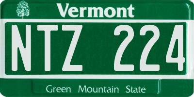 VT license plate NTZ224