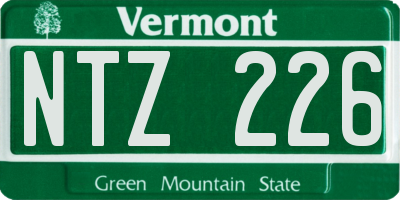 VT license plate NTZ226