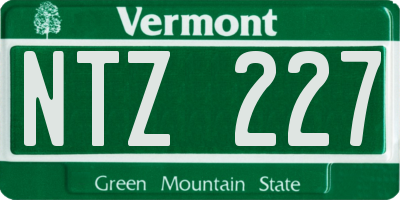 VT license plate NTZ227