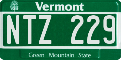 VT license plate NTZ229
