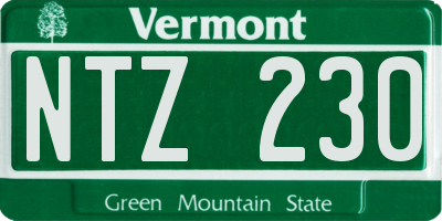 VT license plate NTZ230