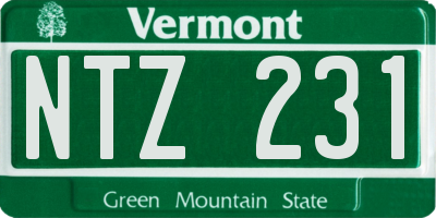 VT license plate NTZ231
