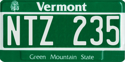 VT license plate NTZ235